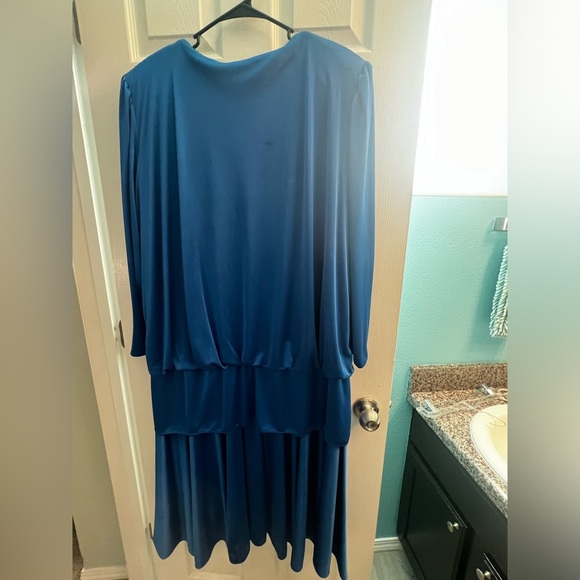 Women’s Blue Dress - Sparkle Shoulders. - Picture 3 of 5